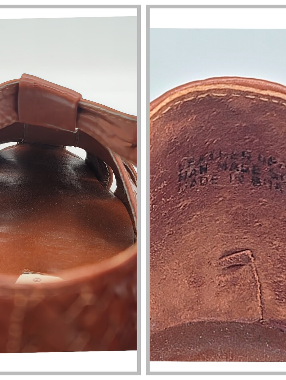 Etienne Aigner Toba Woven Leather T Strap Peep Toe Shoes Womens 9.5 M Brazil 80s - Picture 15 of 16